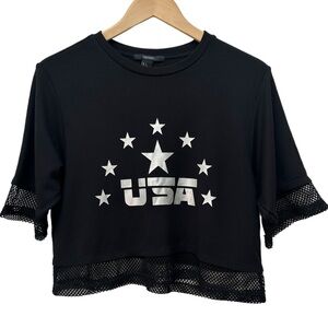 USA Crop Mesh T-Shirt Size L
